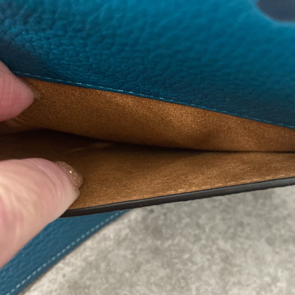 TEAL COACH MORGAN SADDLEBAG WITH JUMBO FLORAL PRINT. - Picture 4 of 12